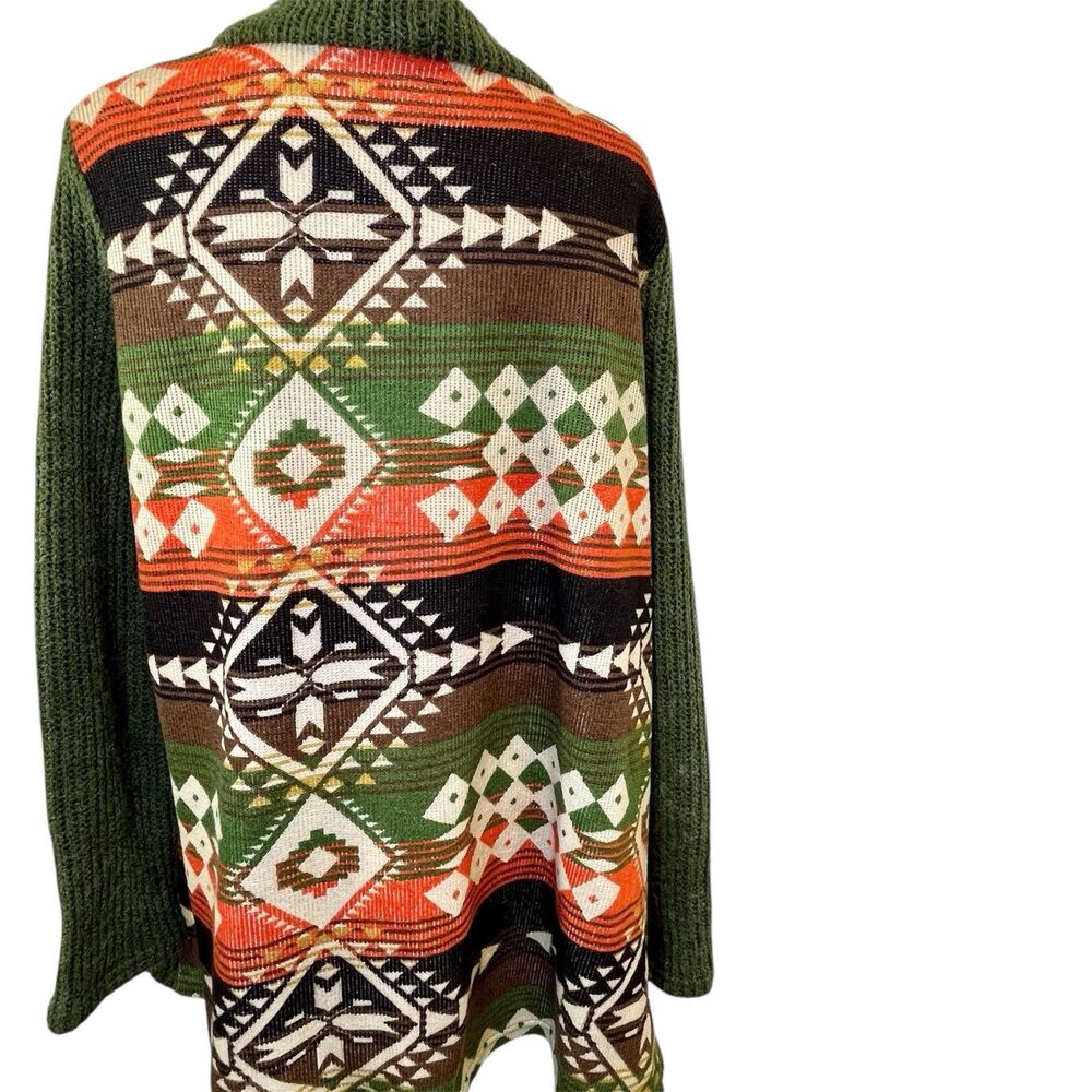 Luxe Apothetique Multicolor Aztec/Tribal/S.W Print Long‎ Sleeve Cardigan Size L